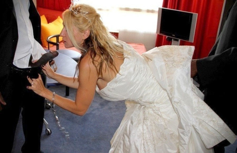 Blonde Dress Interracial - Hot Bride Interracial Cuckolding Before Ceremony - Amateur Interracial Porn