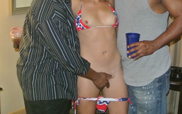 Daisy Dukes is about to be Deflowered by 2 of Hazzard Counties BBC!!!