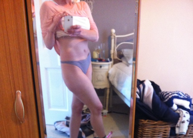 selfies in my new thong