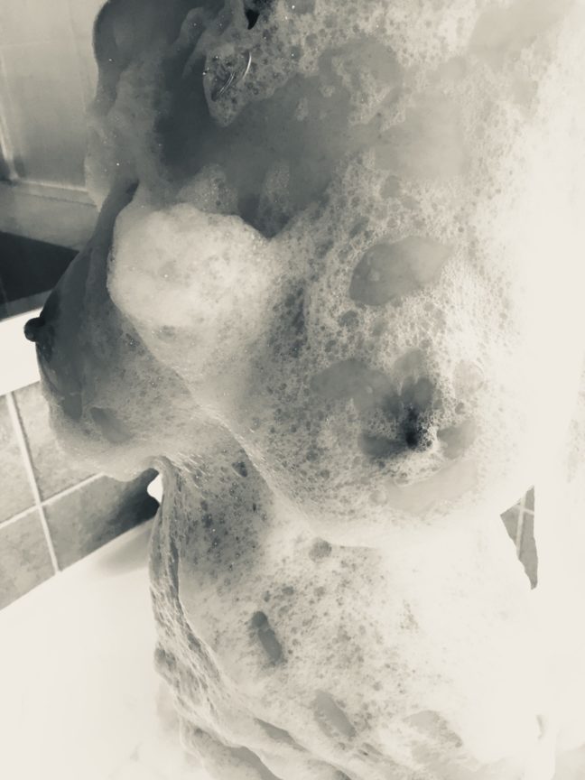 Hot busty woman looking black bull