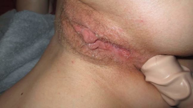 Dumb blonde having fun